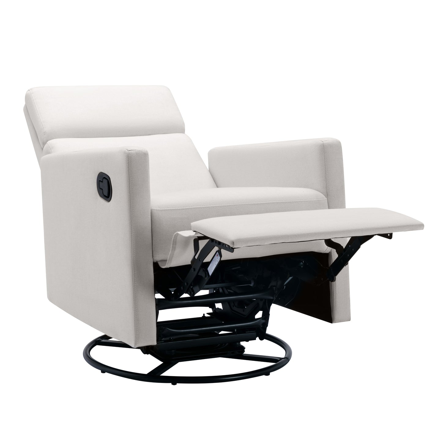 Modern Upholstered Rocker Nursery Chair Plush Seating Glider Swivel Recliner Chair Beige - LaTezza Online Shop
