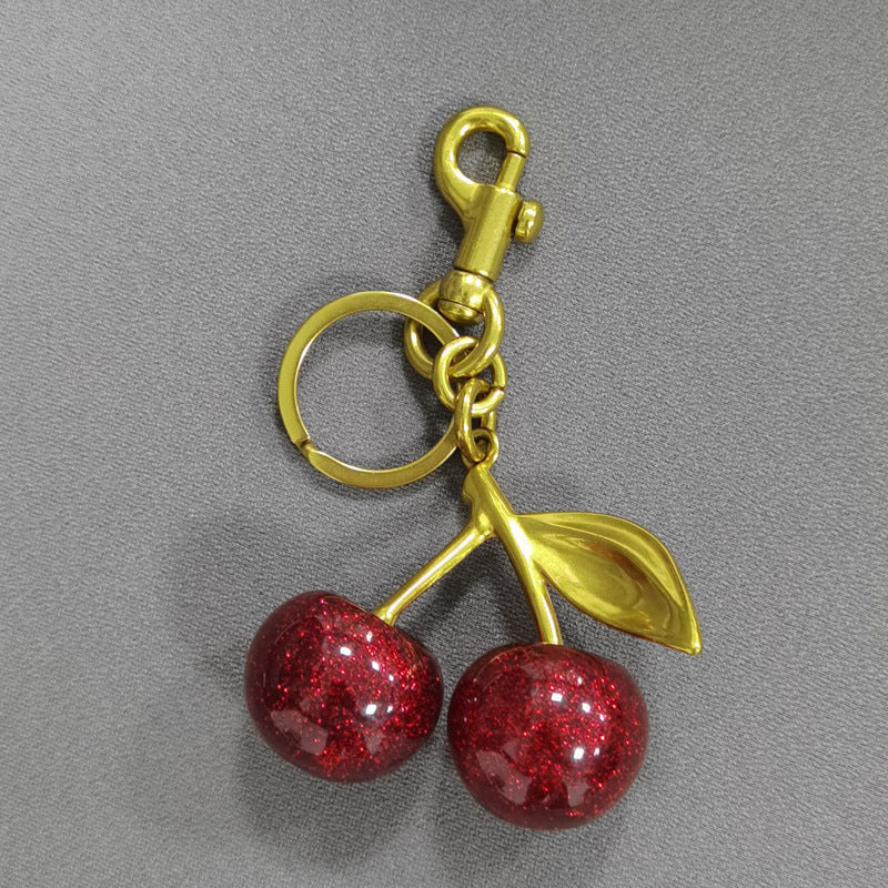 Cherry Crystal Stylish Keychain Car Key Ring Bag Charm