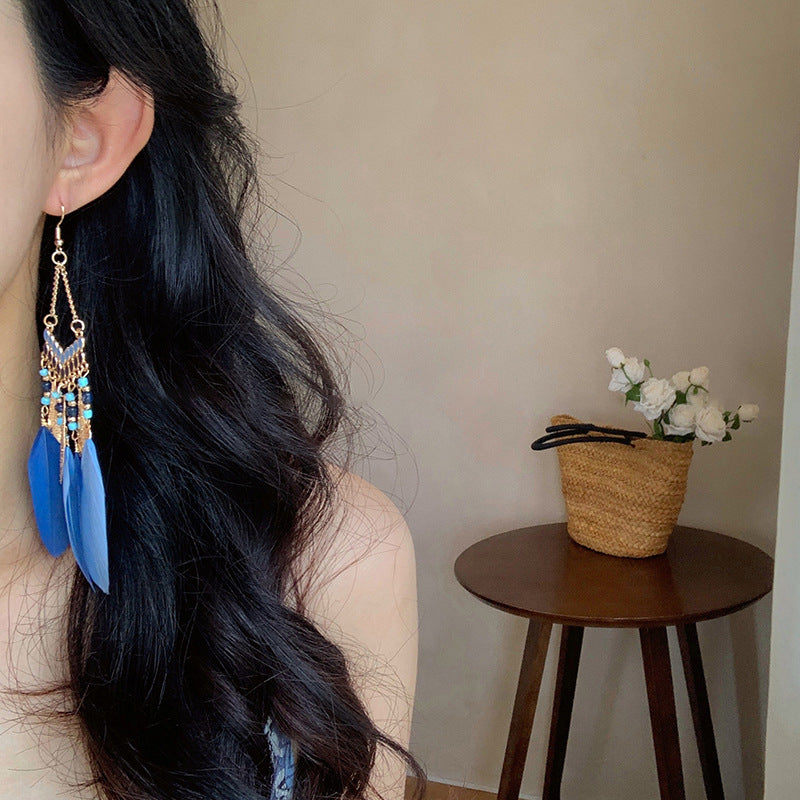 Alloy Rice Bead Dangle Earrings - LaTezza Online Shop