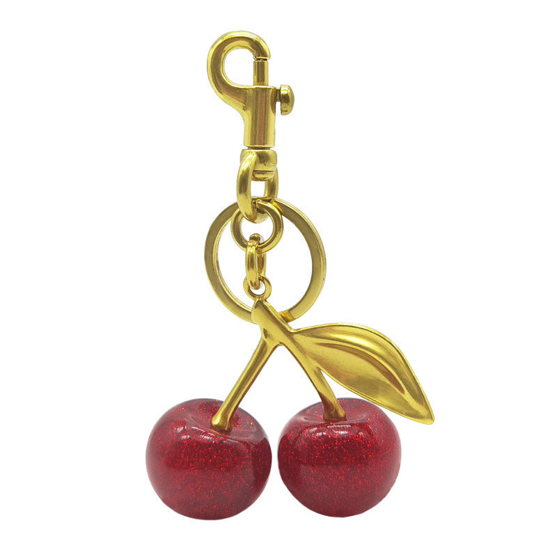 Cherry Crystal Stylish Keychain Car Key Ring Bag Charm