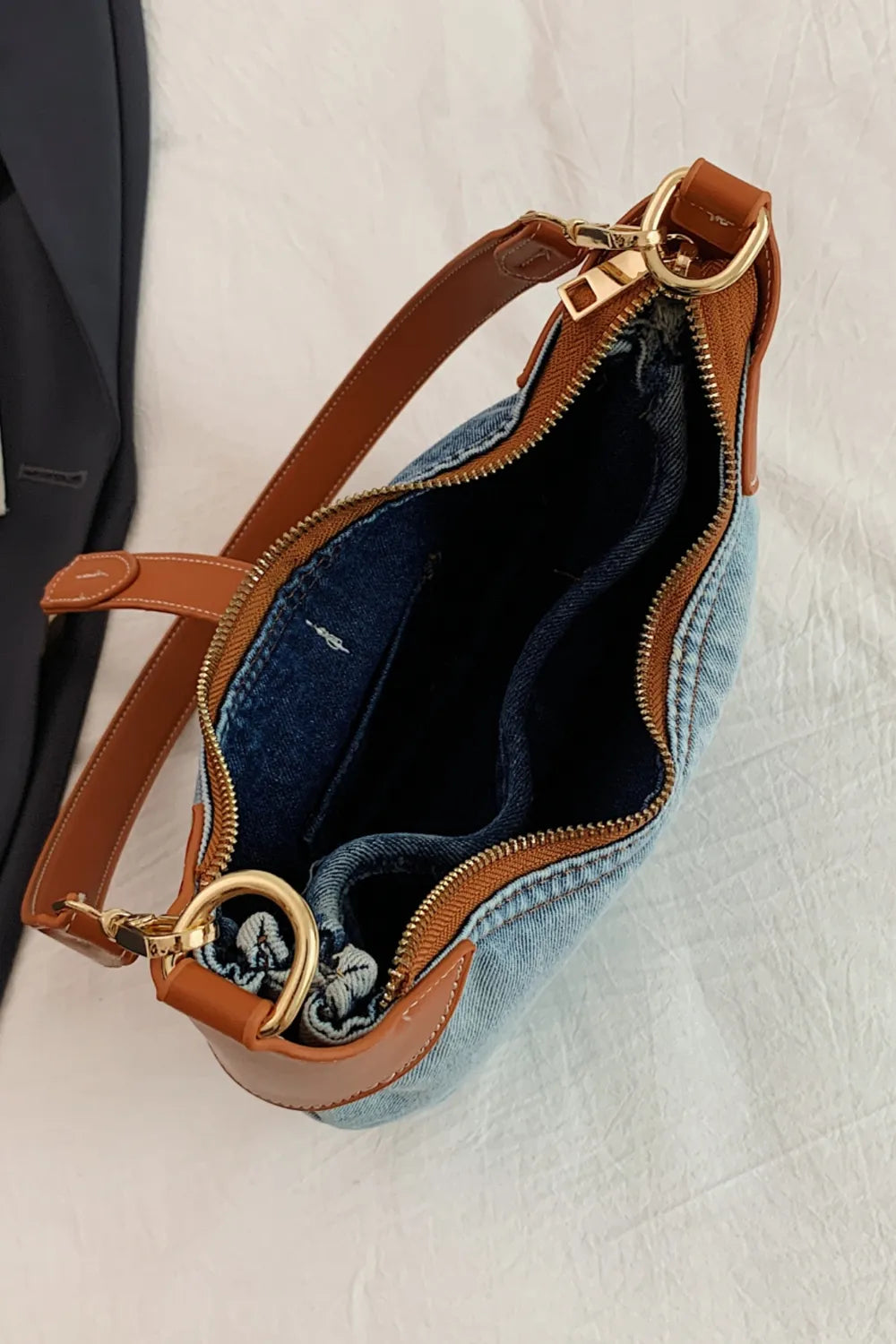 Contrast Denim Shoulder Bag - LaTezza Online Shop