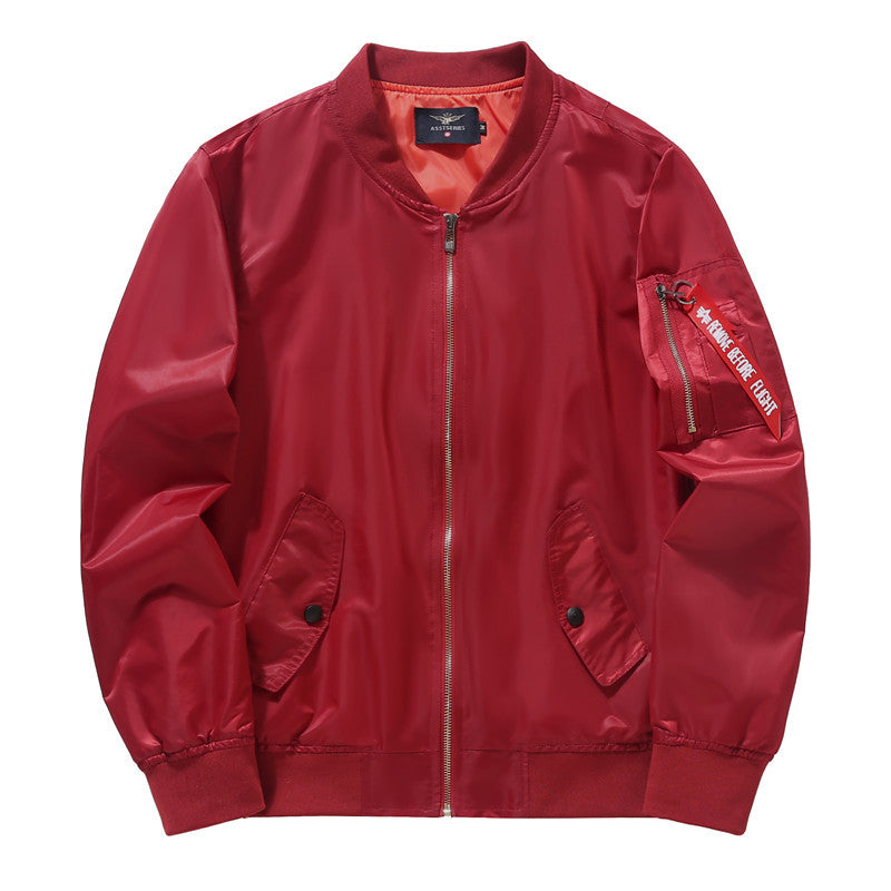 Men's autumn and winter new item plus plus size fat guy sports casual cotton jacket Air Force One MA1 pilot - LaTezza Online Shop