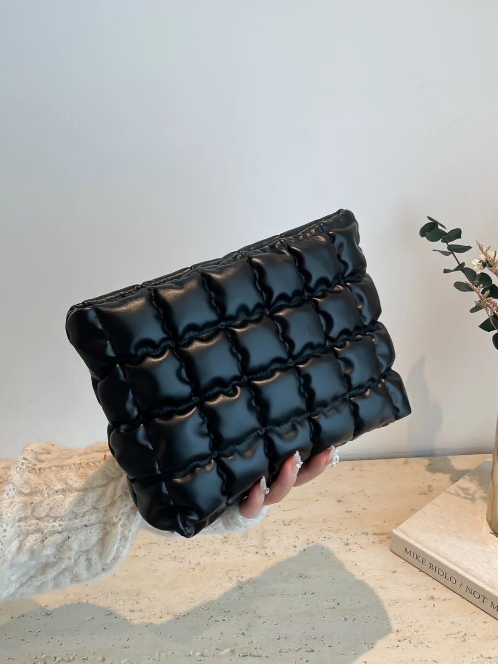 Quilted Plaid Clutch with Zipper - LaTezza Online Shop