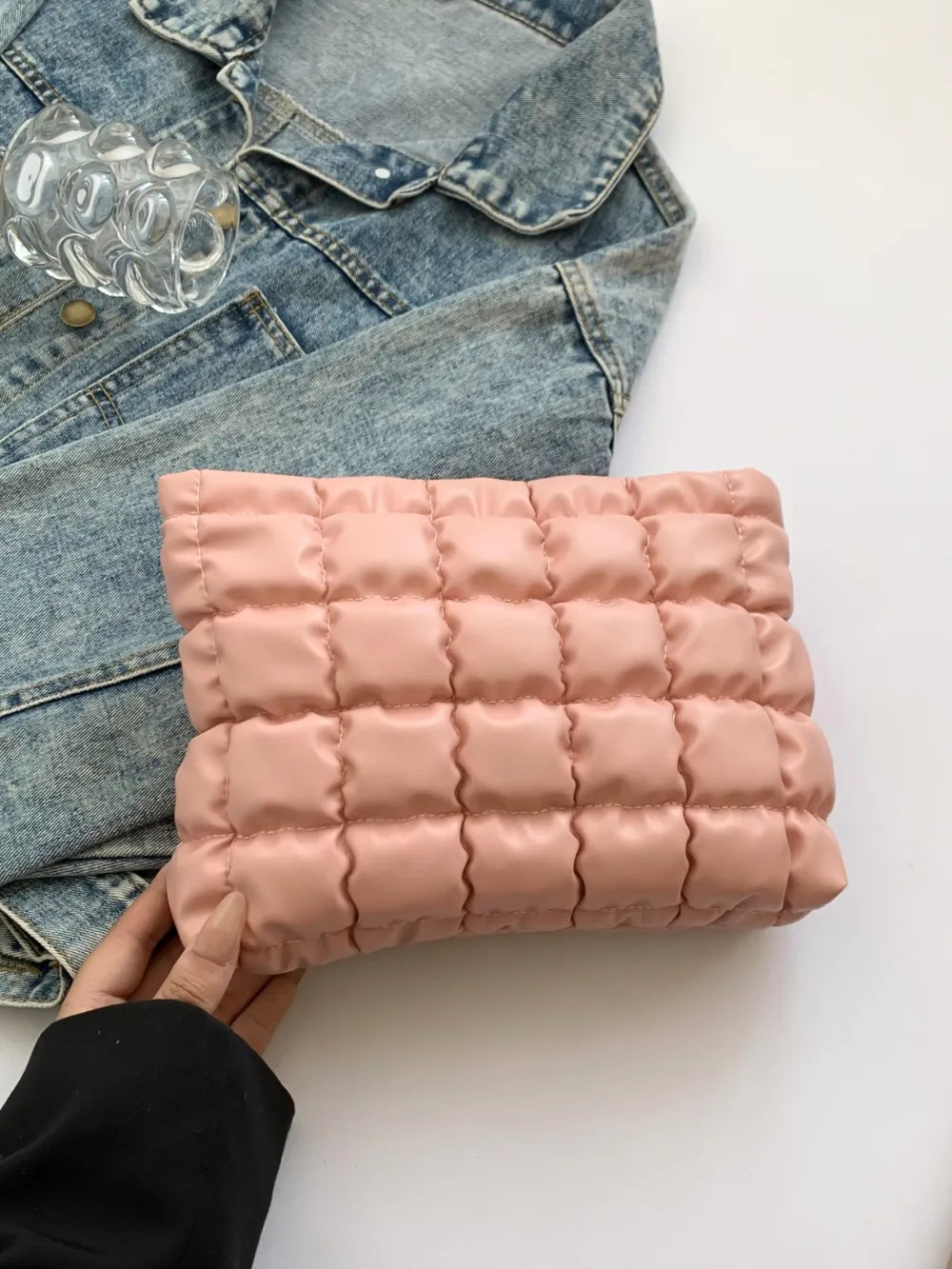 Quilted Plaid Clutch with Zipper - LaTezza Online Shop