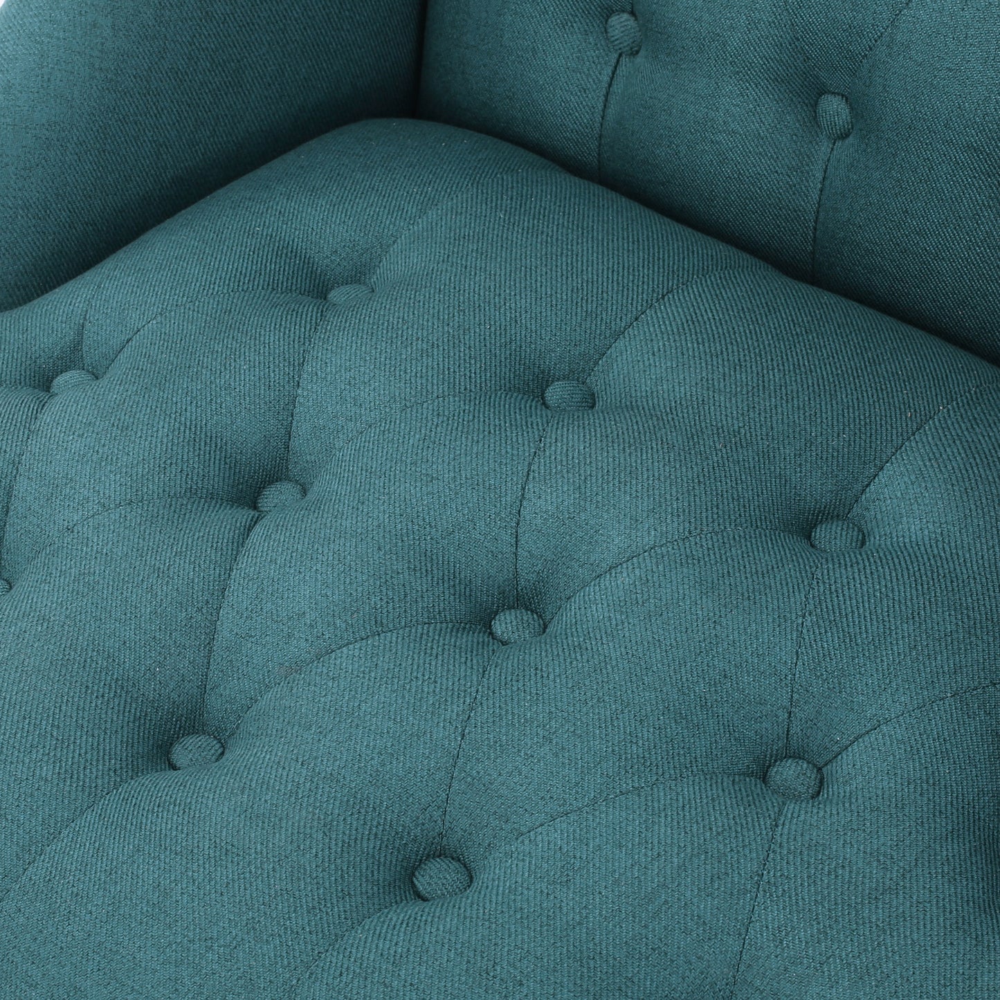Teal Upholstered Wingback Chair with Birch Wood Legs - LaTezza Online Shop