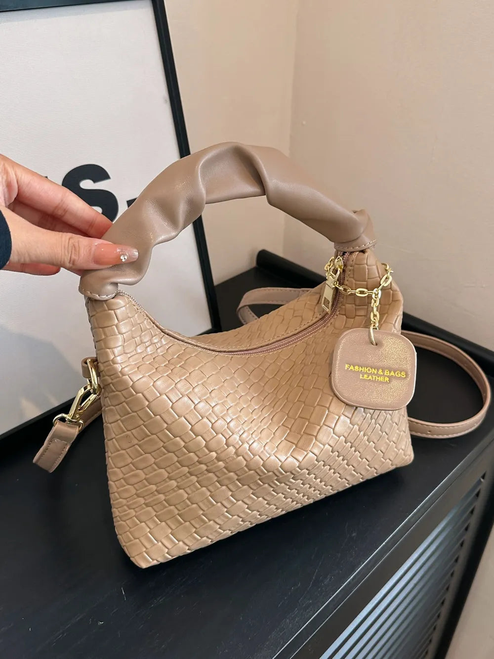 PU Leather Woven Crossbody Bag - LaTezza Online Shop