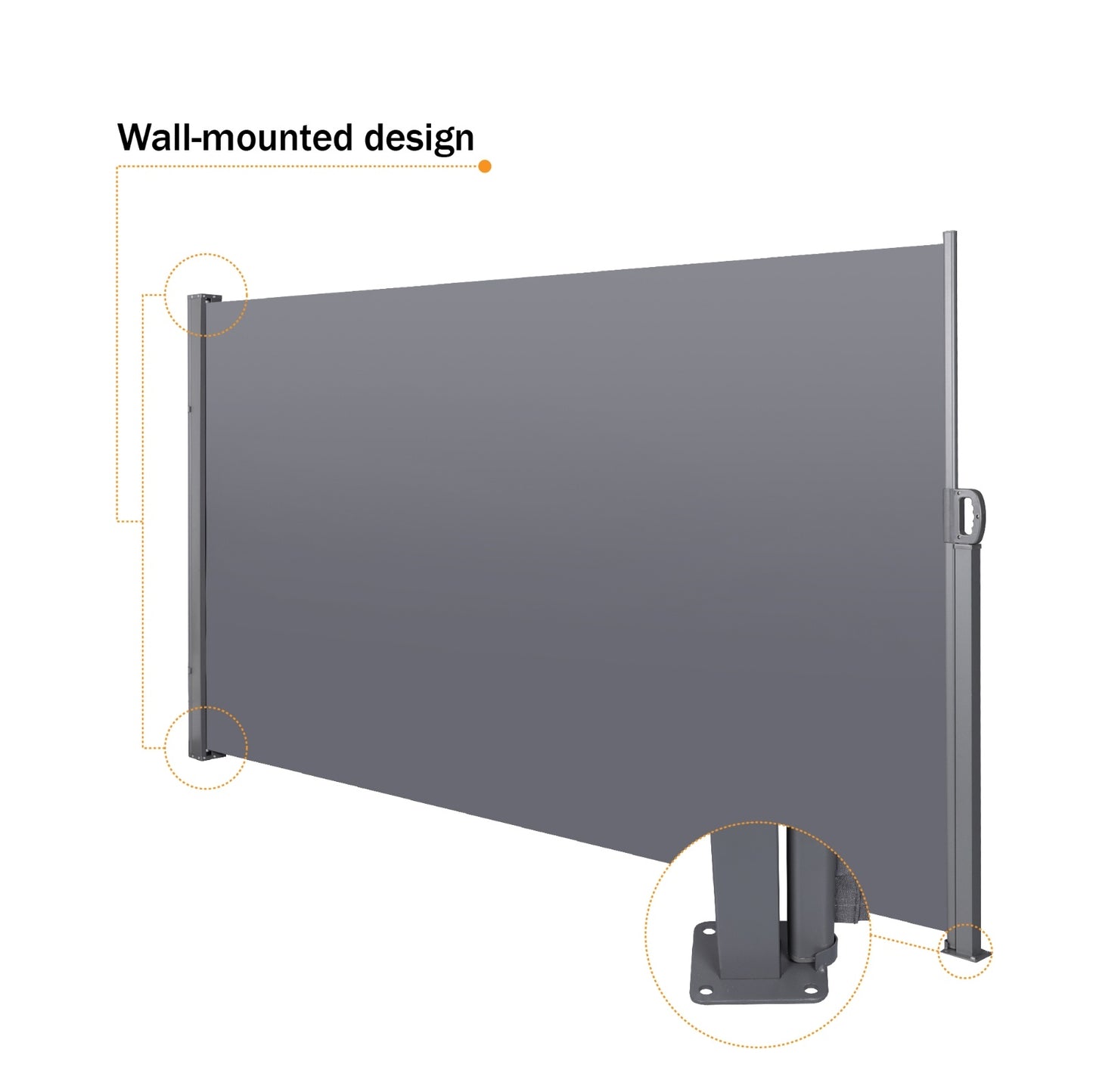 Retractable Side Screen Awning, UV Resistant, Waterproof, Patio Privacy Screen For Garden, Balcony, - LaTezza Online Shop