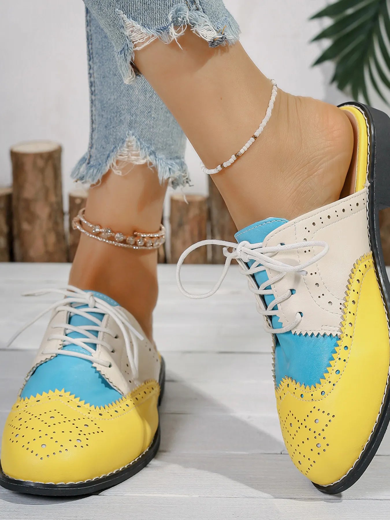 Eyelet Lace Up Slip-Ons - LaTezza Online Shop