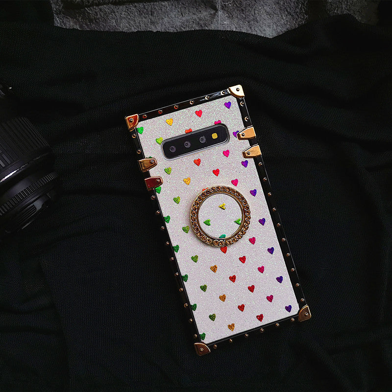 Love Glitter Square Silicone Holder Phone Case - LaTezza Online Shop