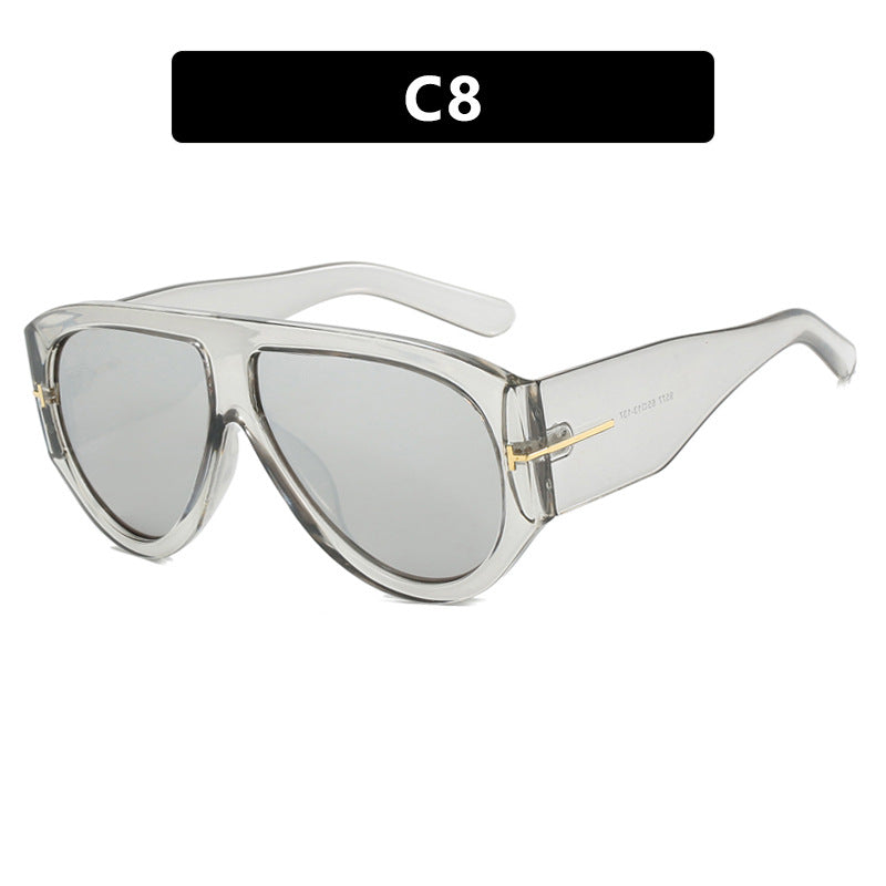 T-shaped large frame sunglasses, pilot's toad fashion cross-border sunglasses, personalized women's sunglasses - LaTezza Online Shop