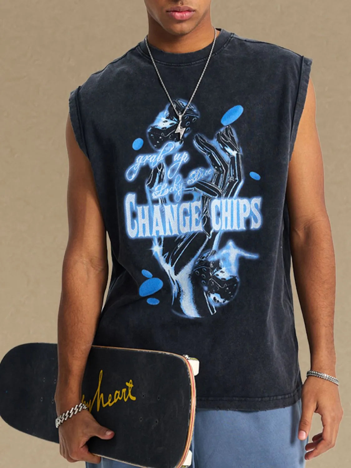 Men's Graphic Round Neck Tank - LaTezza Online Shop