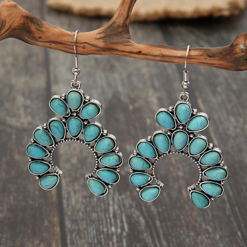 Artificial Turquoise Drop Earrings - LaTezza Online Shop