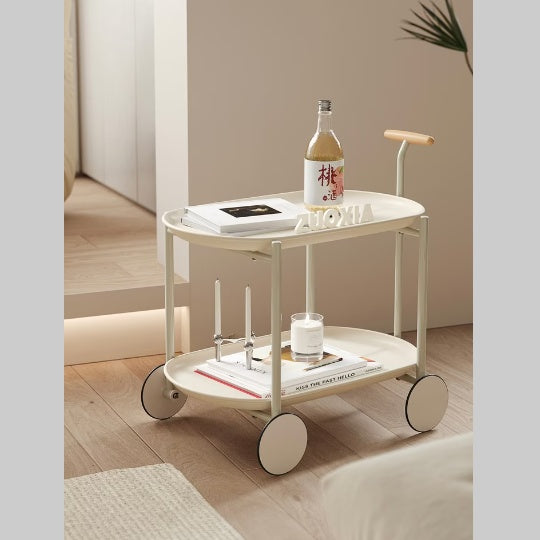Movable Small Pushcart Coffee Table Storage Double-layer Modern - LaTezza Online Shop