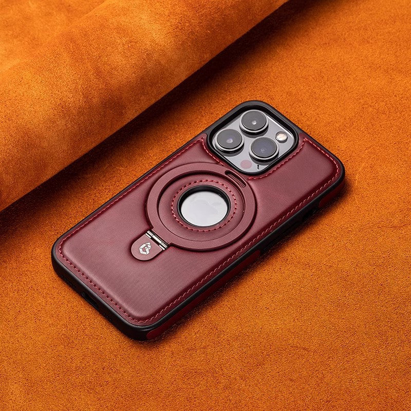 Suitable for Apple 16Promax phone case leather magnetic bracket iPhone 15 anti drop protective case - LaTezza Online Shop