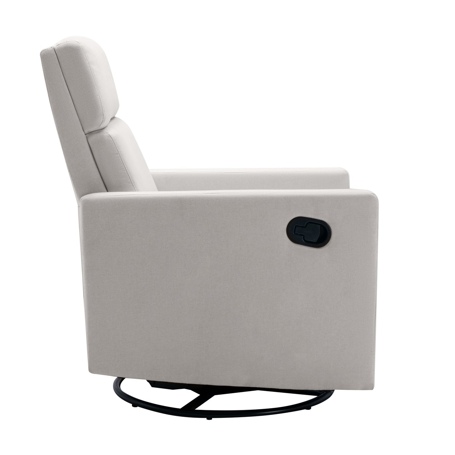 Modern Upholstered Rocker Nursery Chair Plush Seating Glider Swivel Recliner Chair Beige - LaTezza Online Shop