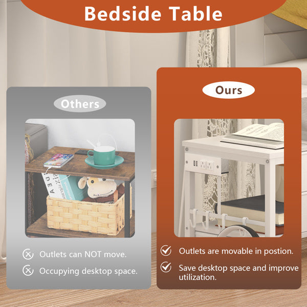 Bedside Table With Charging - LaTezza Online Shop
