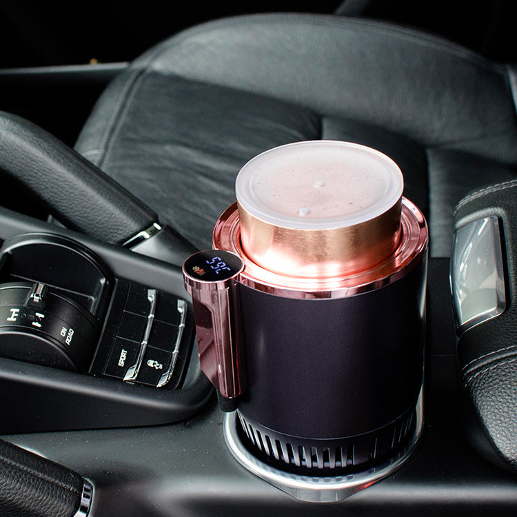 2 In1 Car Heating Cooling Cup 12V Smart Car Cup Holder Digital Temperature Display Drink Cup Warmer Cooler Mini Car Refrigerator - LaTezza Online Shop