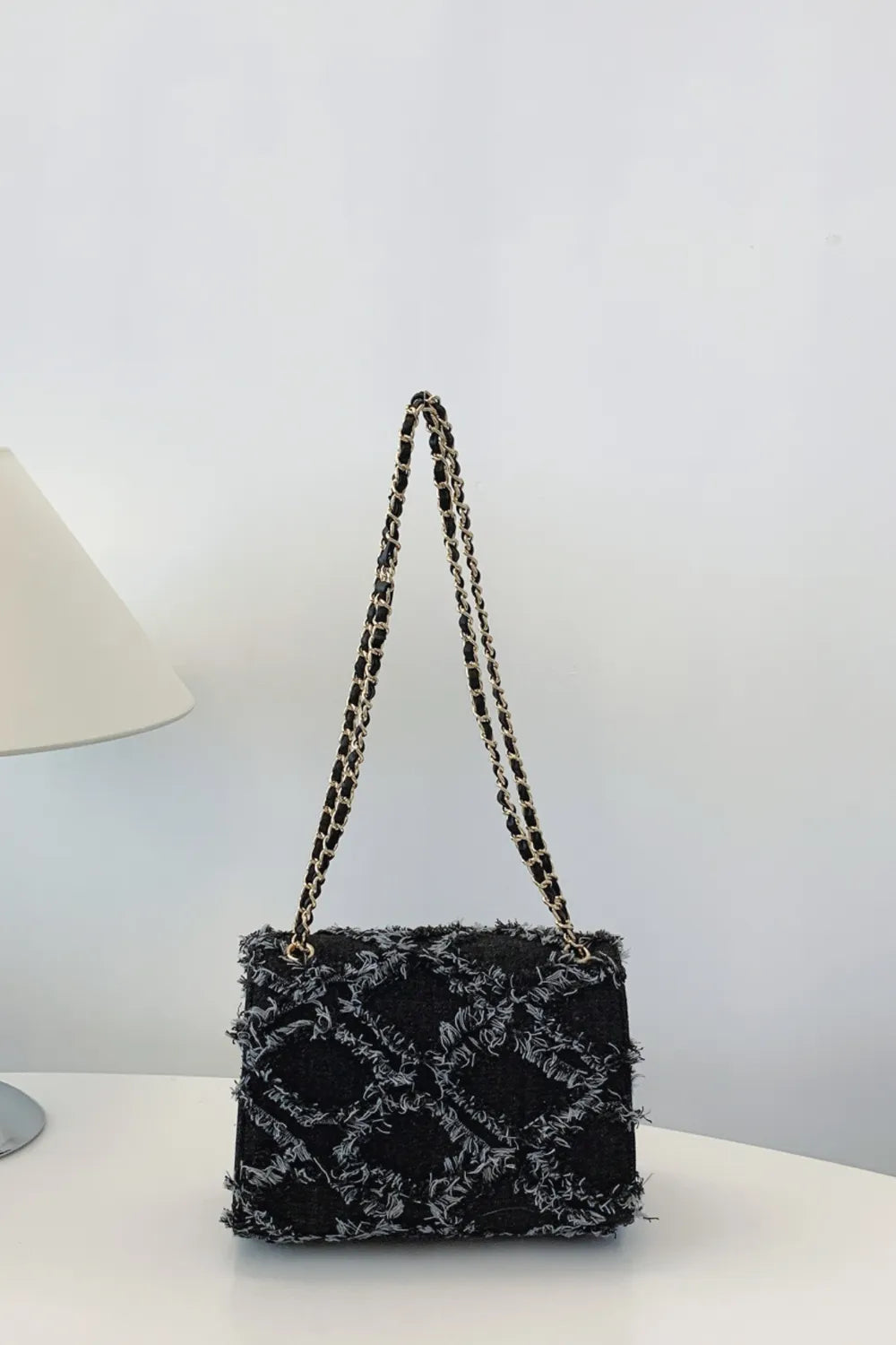 Raw Hem Denim Crossbody Bag - LaTezza Online Shop