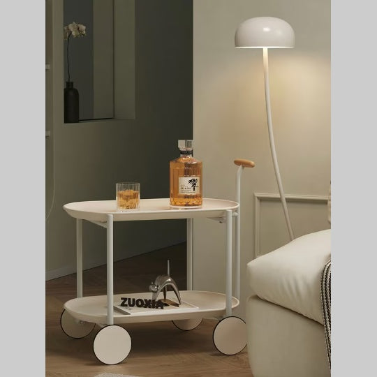 Movable Small Pushcart Coffee Table Storage Double-layer Modern - LaTezza Online Shop