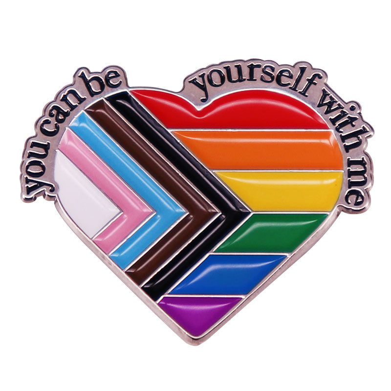 Beside Me, You Can Be Your Own Brooch Backpack Clothes Hat Pin Gay Cross Gender Badge - LaTezza Online Shop