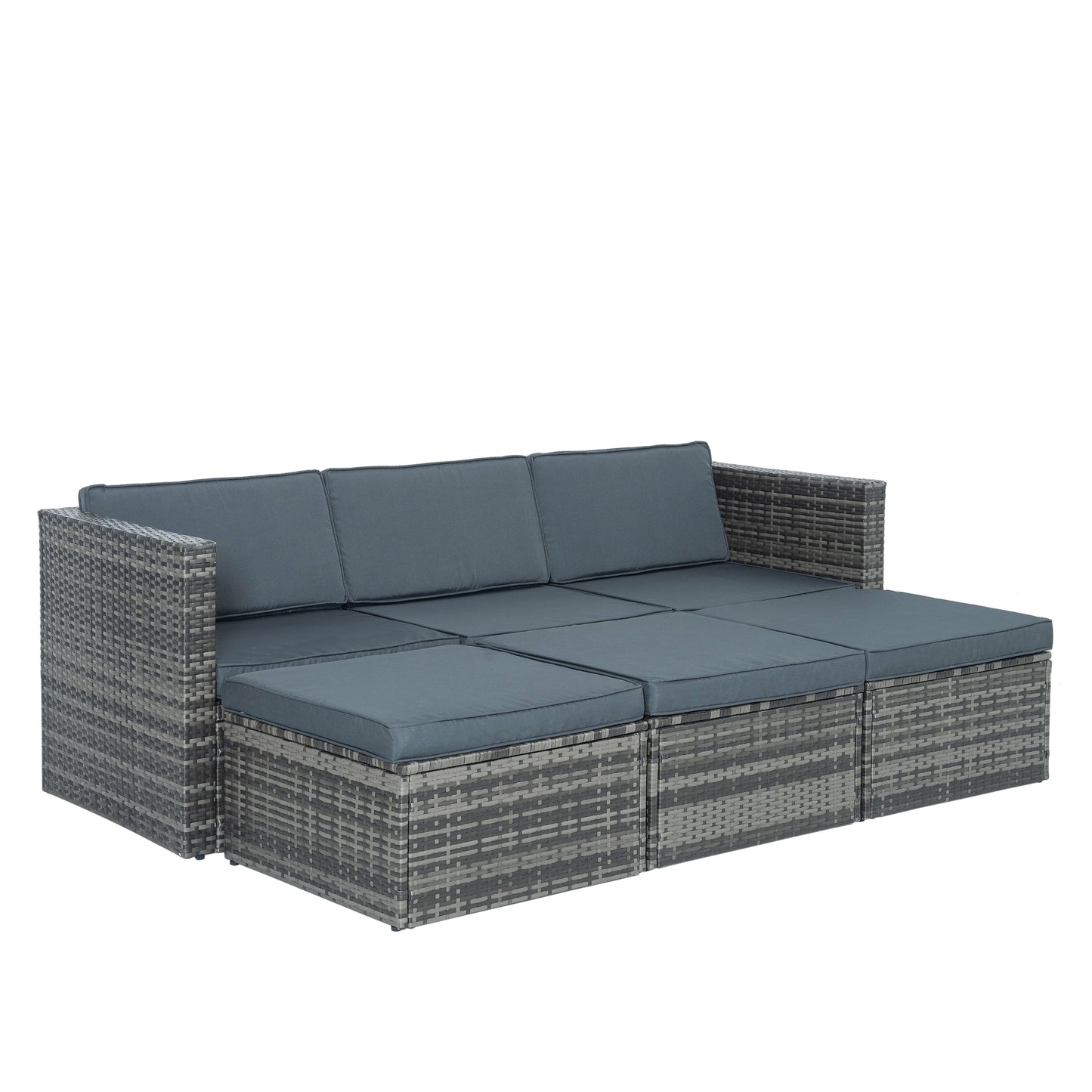 Patio Furniture, Outdoor Furniture, Seasonal PE Wicker Furniture,5 Set Wicker Furniture With Plywood Coffee Table - LaTezza Online Shop