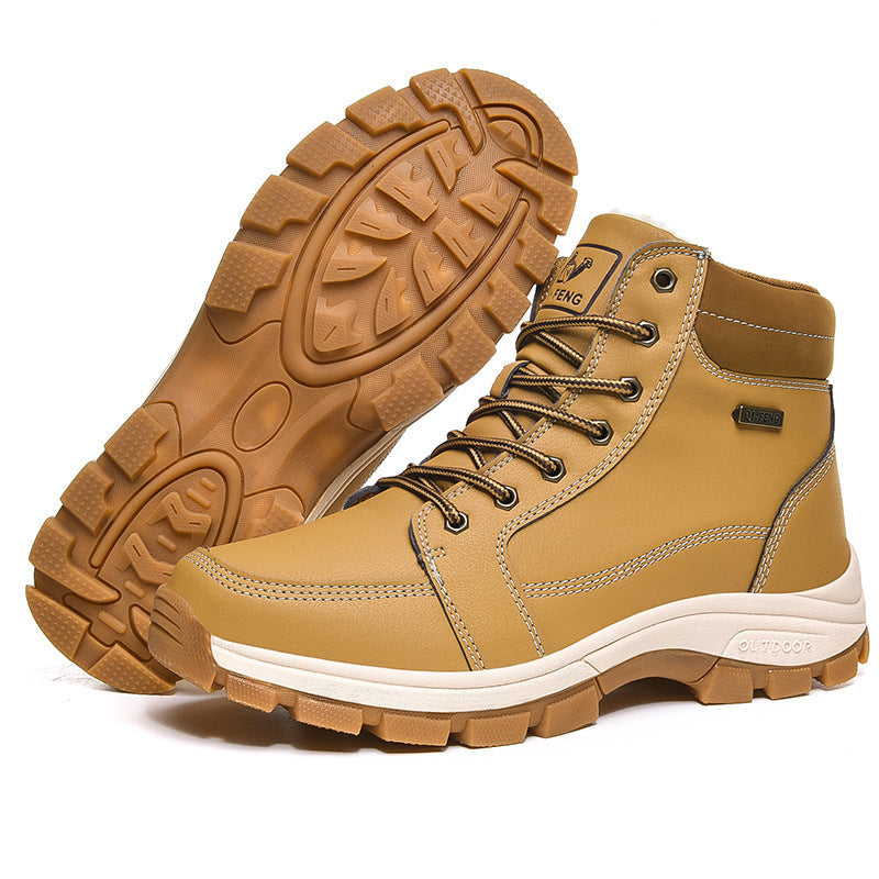 Men Boots Winter Snow Outdoor Ankle Boots For Men Super Warm Boots Leather Non-Slip Work Shoes - LaTezza Online Shop