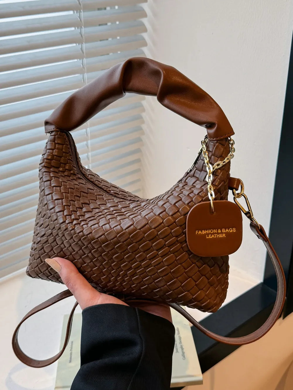 PU Leather Woven Crossbody Bag - LaTezza Online Shop