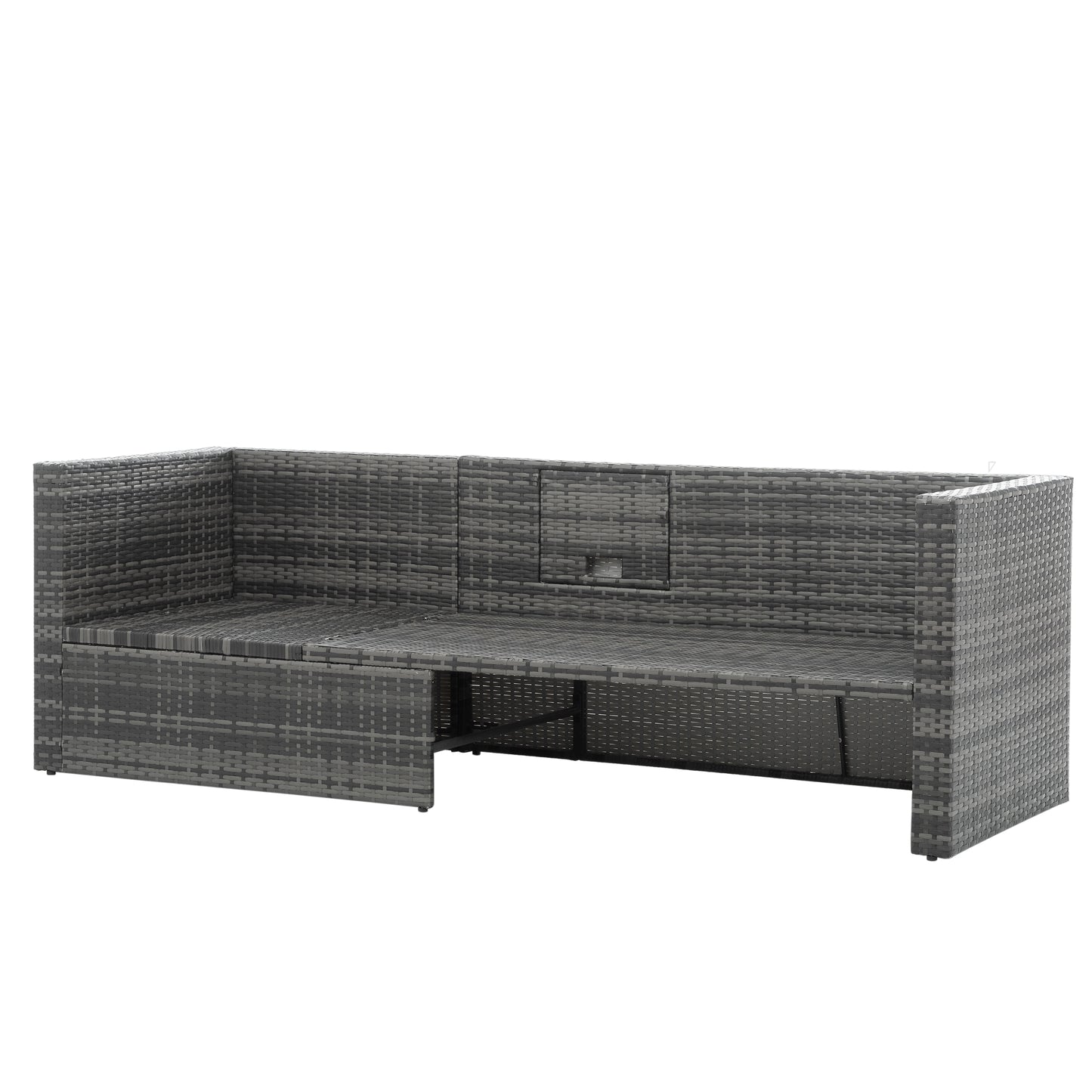 Patio Furniture, Outdoor Furniture, Seasonal PE Wicker Furniture,5 Set Wicker Furniture With Plywood Coffee Table - LaTezza Online Shop