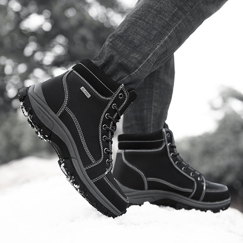 Men Boots Winter Snow Outdoor Ankle Boots For Men Super Warm Boots Leather Non-Slip Work Shoes - LaTezza Online Shop
