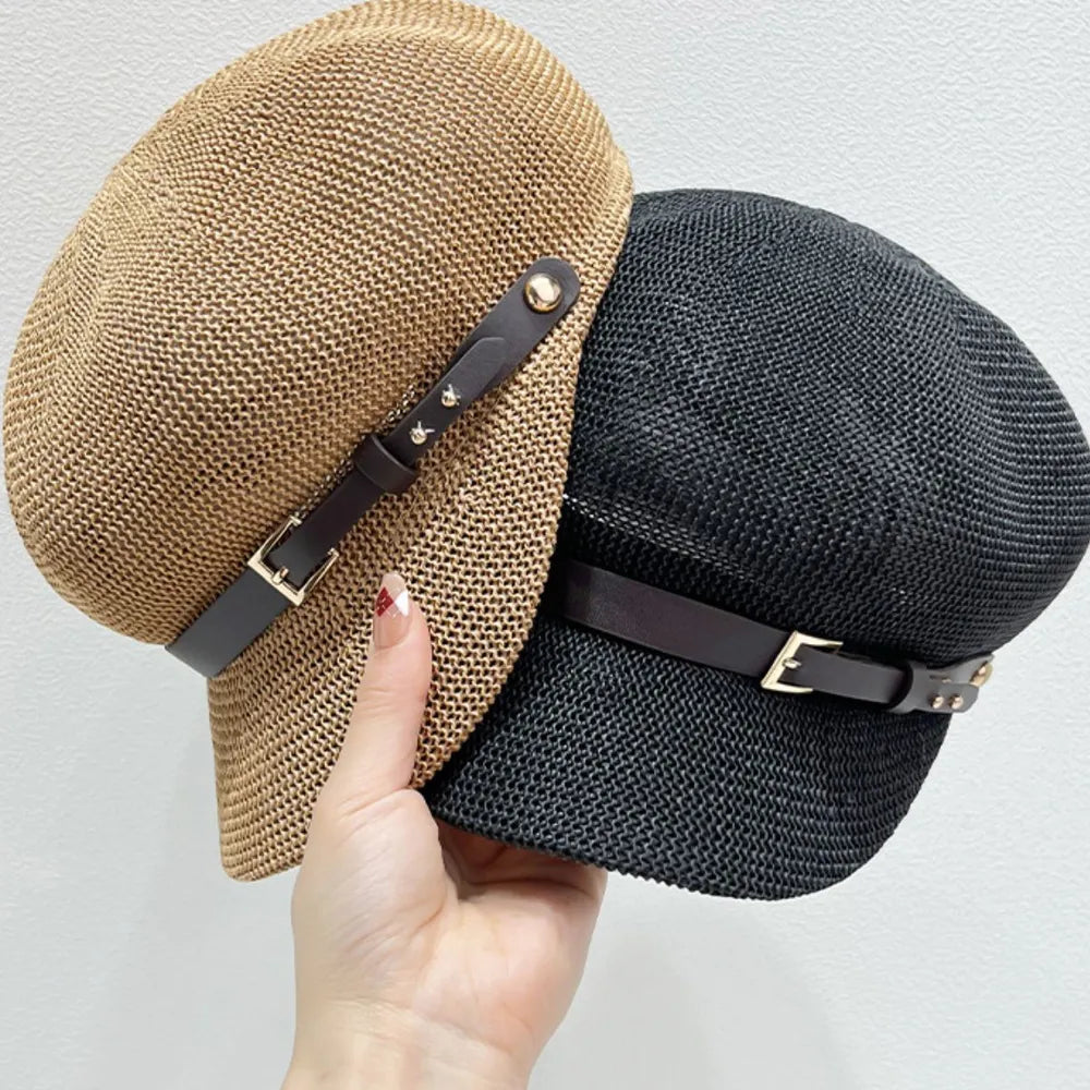 Straw Woven Buckle Hat - LaTezza Online Shop