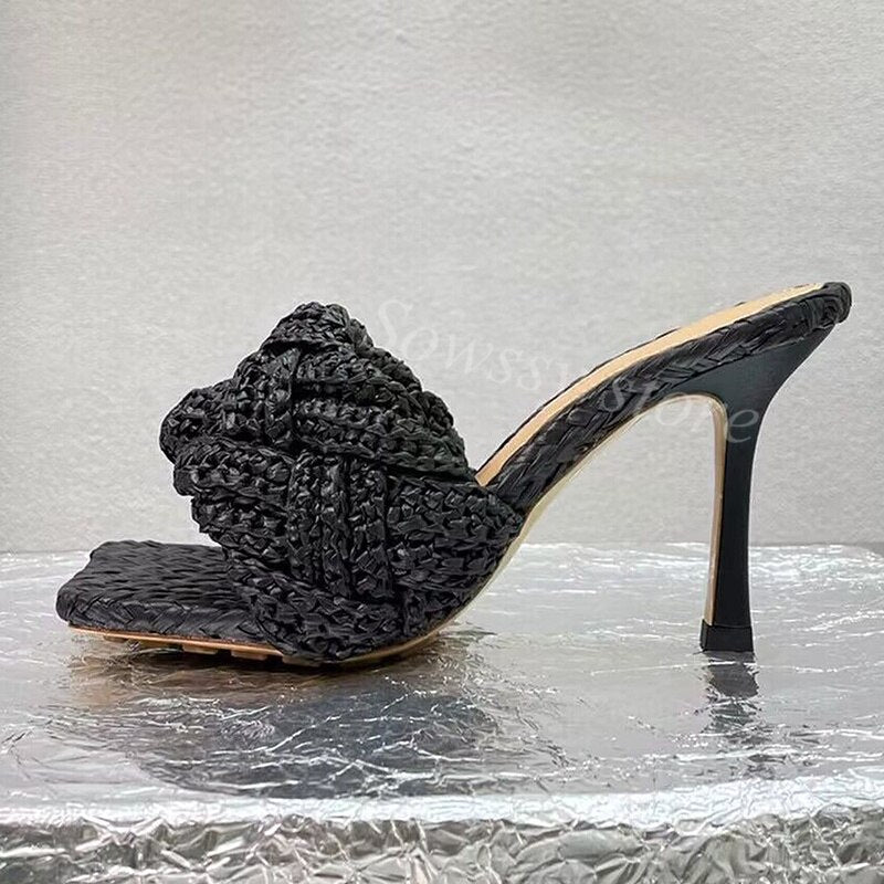 Pumps Vine Grass Woven Design Sexy High Heel Shoes Fairy Outdoor Ball High Heel Slippers - LaTezza Online Shop