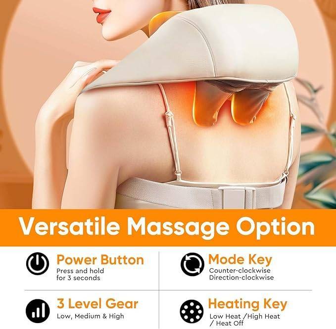 Electric Neck Massager With Heat - Neck And Shoulder Massagers For Pain Relief - LaTezza Online Shop