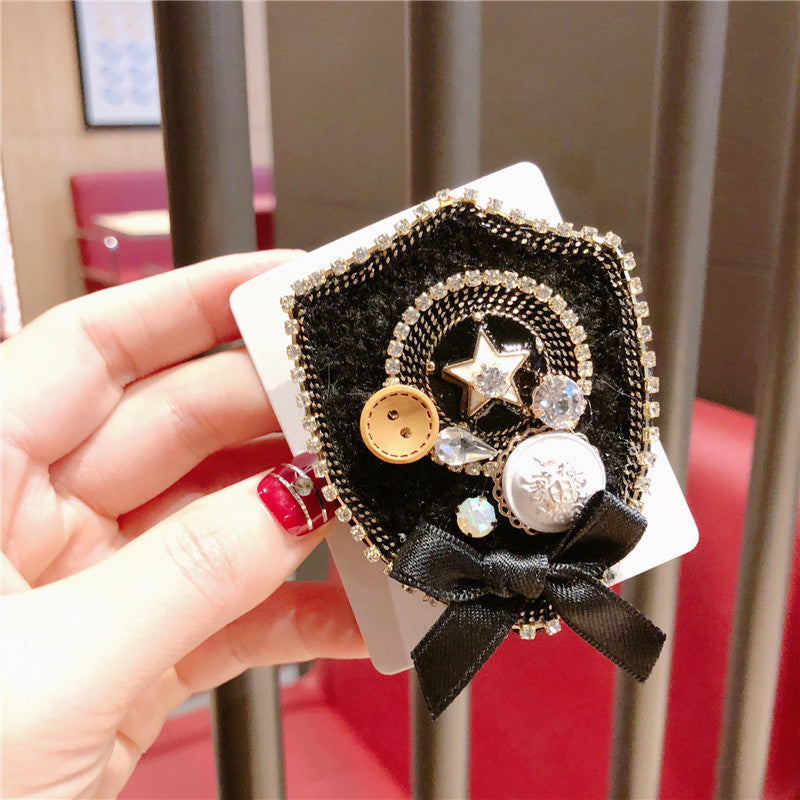 Brooches Pins Badge Coat Big Metal Vintage Retro Star Bee Lace Pearl Handmade