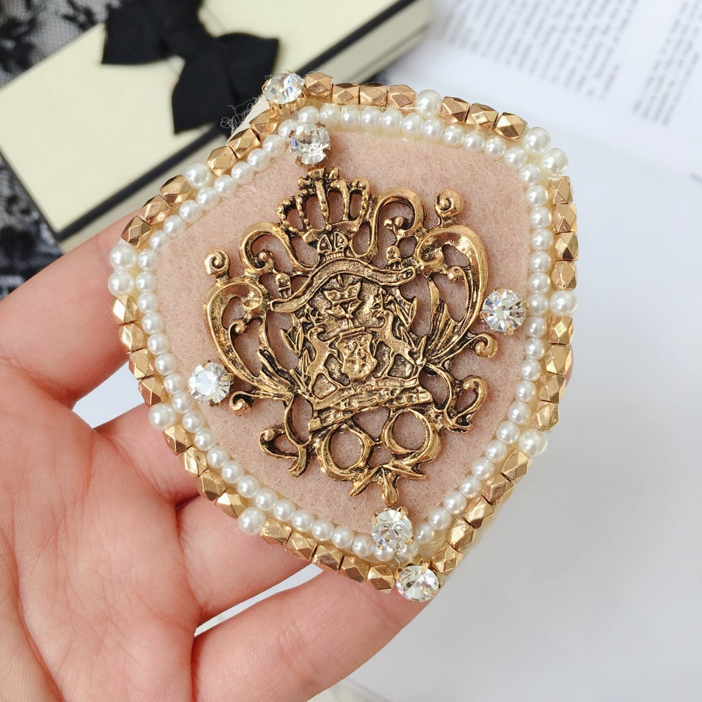 Brooches Pins Badge Coat Big Metal Vintage Retro Star Bee Lace Pearl Handmade