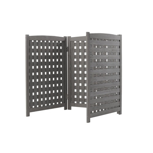 Cedar Privacy Fence 3 Panels Hidden Air Conditioning And Garbage Fence - LaTezza Online Shop