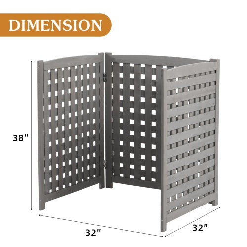 Cedar Privacy Fence 3 Panels Hidden Air Conditioning And Garbage Fence - LaTezza Online Shop