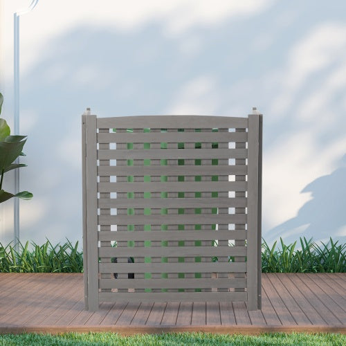 Cedar Privacy Fence 3 Panels Hidden Air Conditioning And Garbage Fence - LaTezza Online Shop