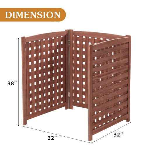 Cedar Privacy Fence 3 Panels Hidden Air Conditioning And Garbage Fence - LaTezza Online Shop
