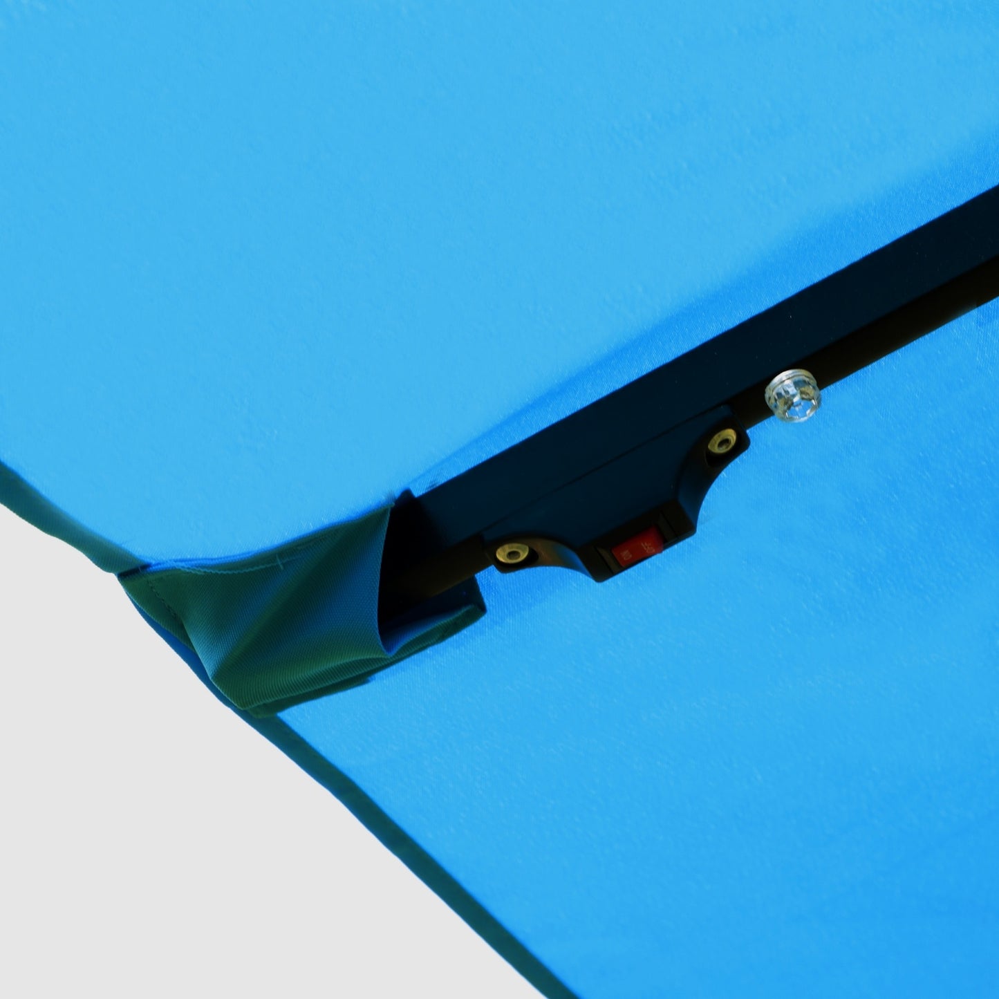 15x9ft Large Double-Sided Rectangular Outdoor Twin Patio Market Umbrella With Light And Base- Blue - LaTezza Online Shop