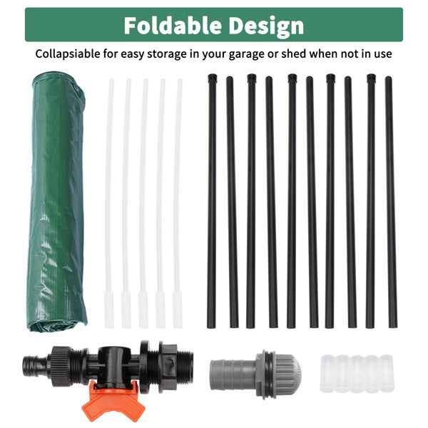 50 Gallon Folding Rain Barrel Water Collector Green - LaTezza Online Shop