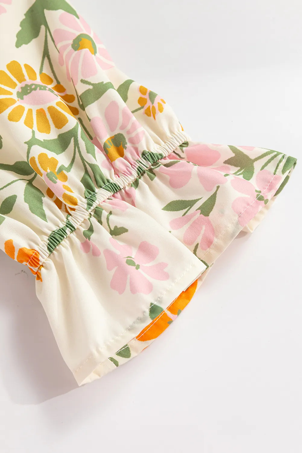 Multicolour Crochet V Neck Half Sleeve Boho Floral Blouse - LaTezza Online Shop