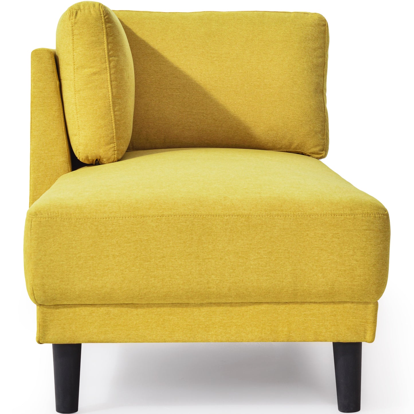 65" Mid-Century Modern Fabric Corner Lounge Chair Upholstered Indoor Chaise Lounge for Bedroom - LaTezza Online Shop