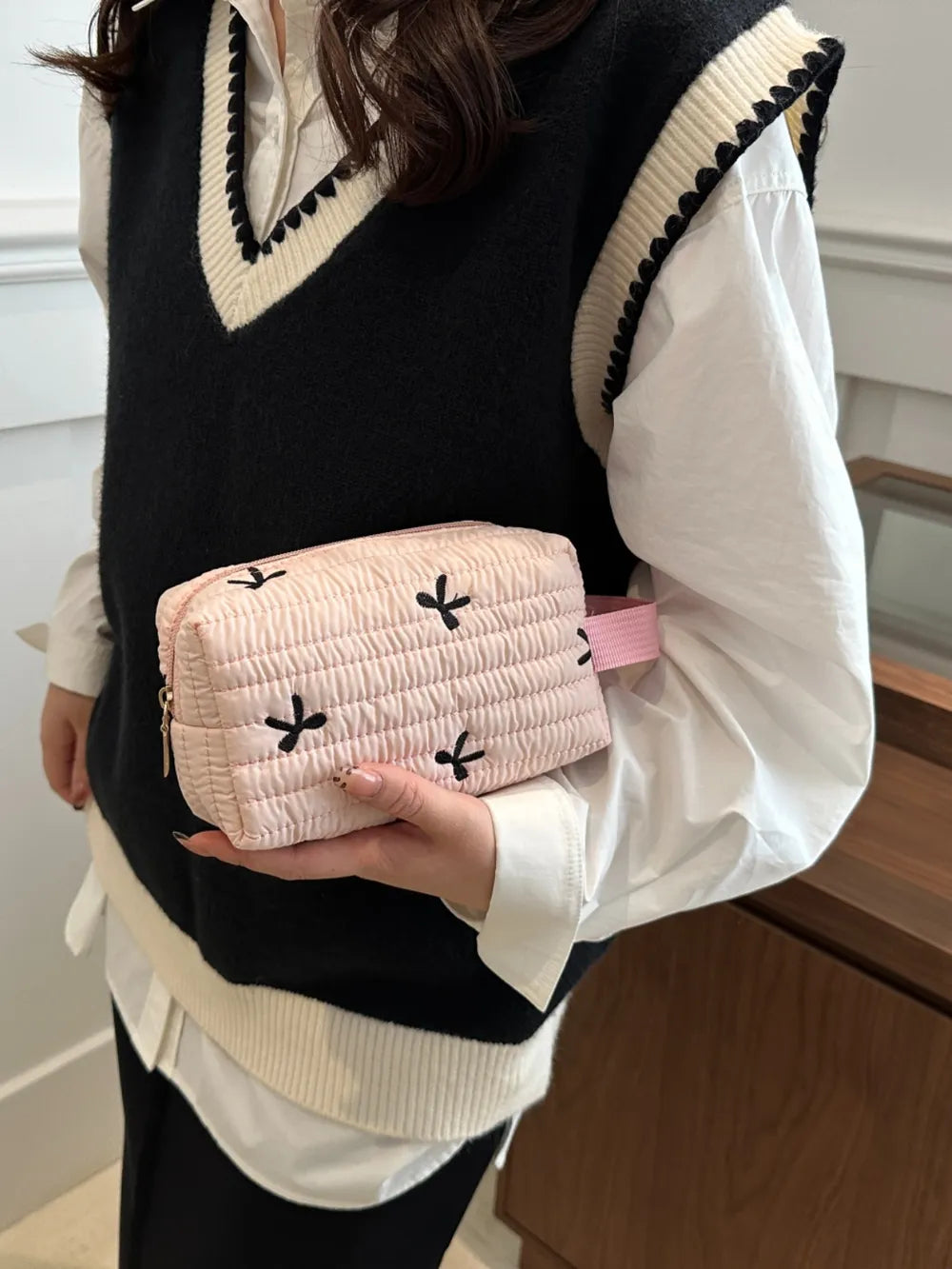 Texture Contrast Bow Wristlet - LaTezza Online Shop