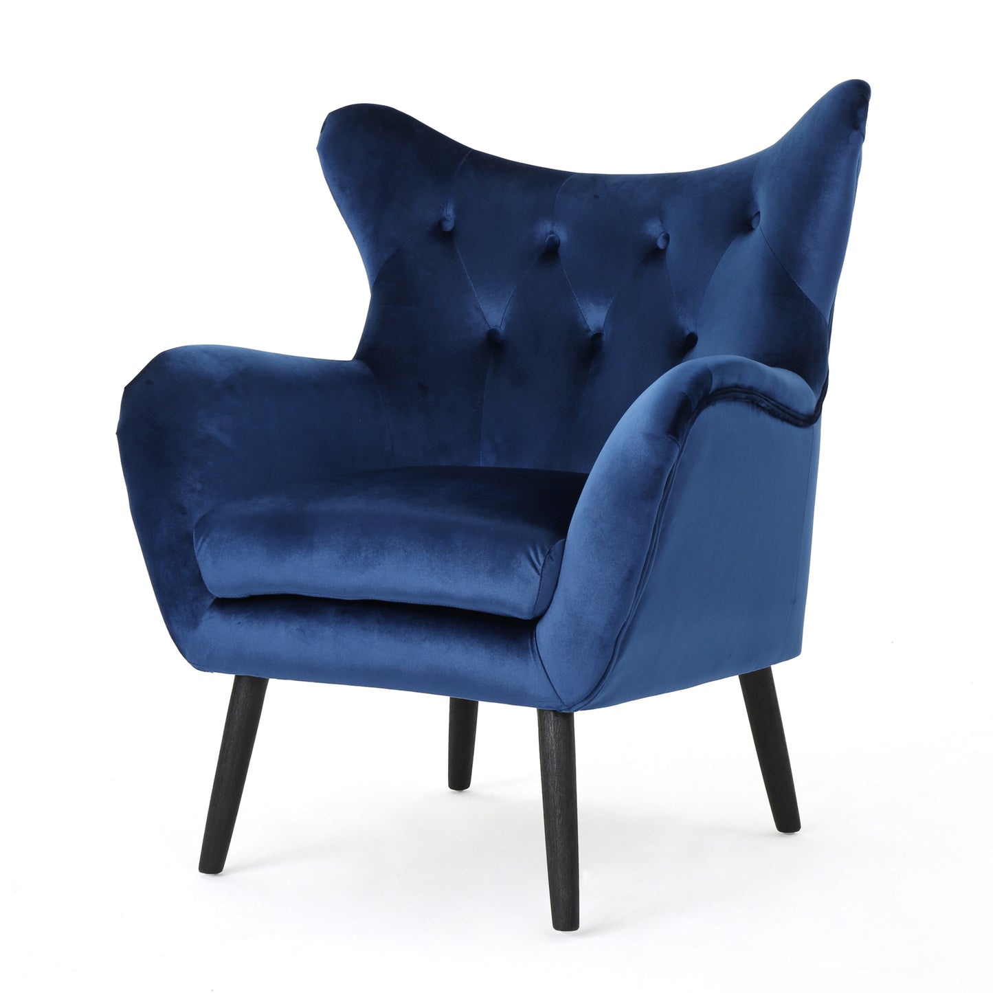 Navy Blue Armchair for Living Room, Velvet Upholstered - LaTezza Online Shop