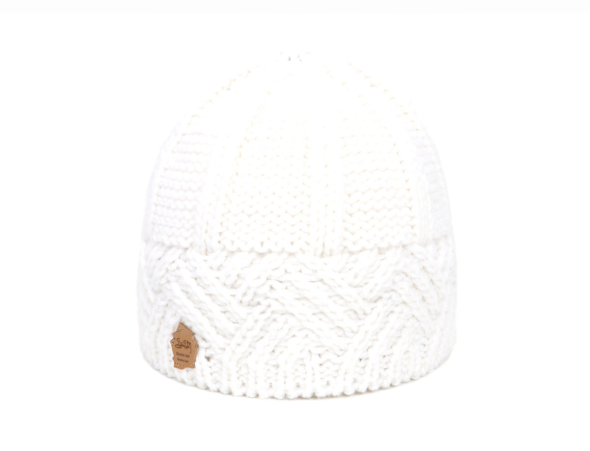 European and American retro style diamond grid coarse needle knitted hat for men and women, fashionable autumn and winter knitted hat - LaTezza Online Shop