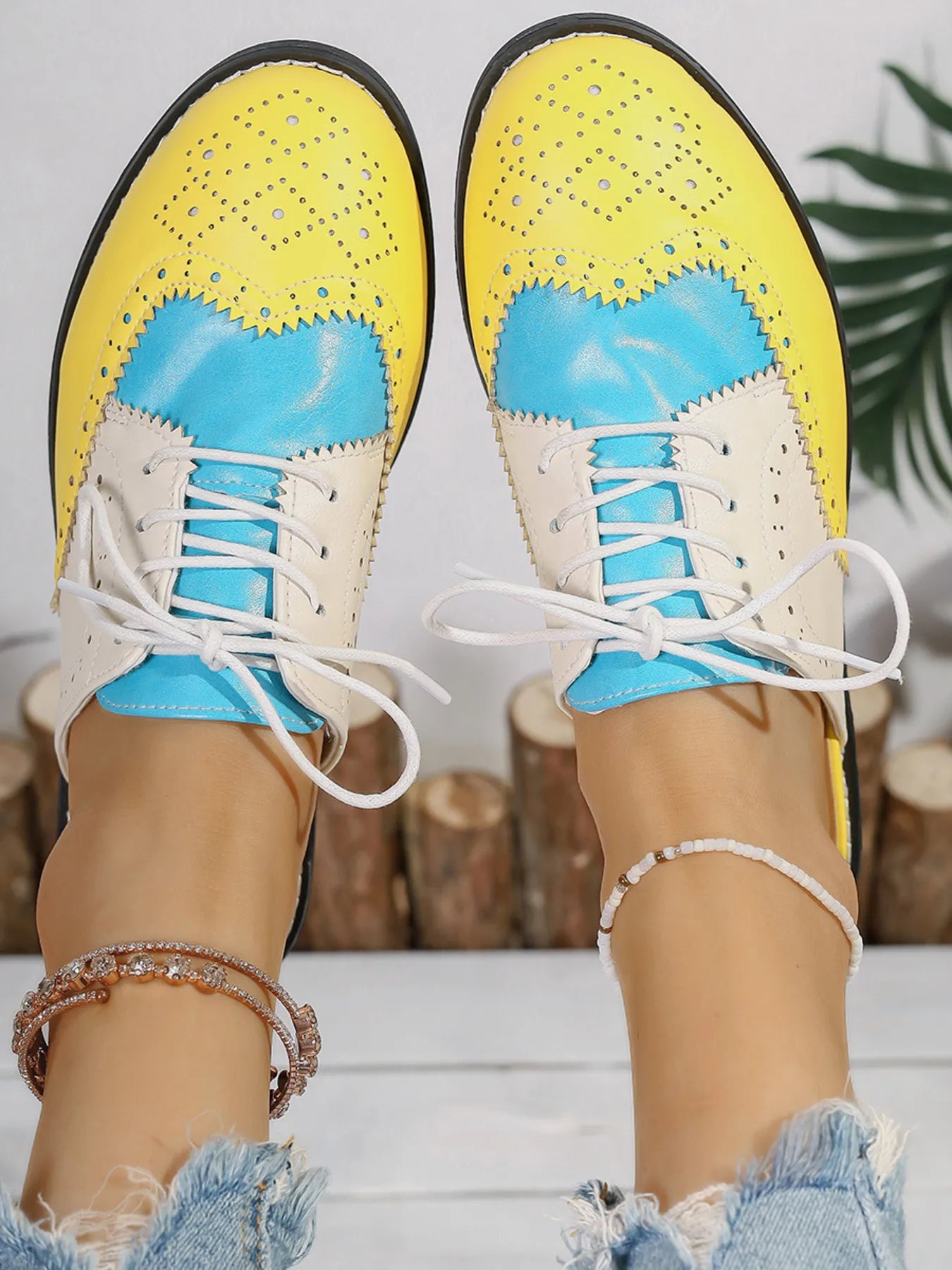 Eyelet Lace Up Slip-Ons - LaTezza Online Shop