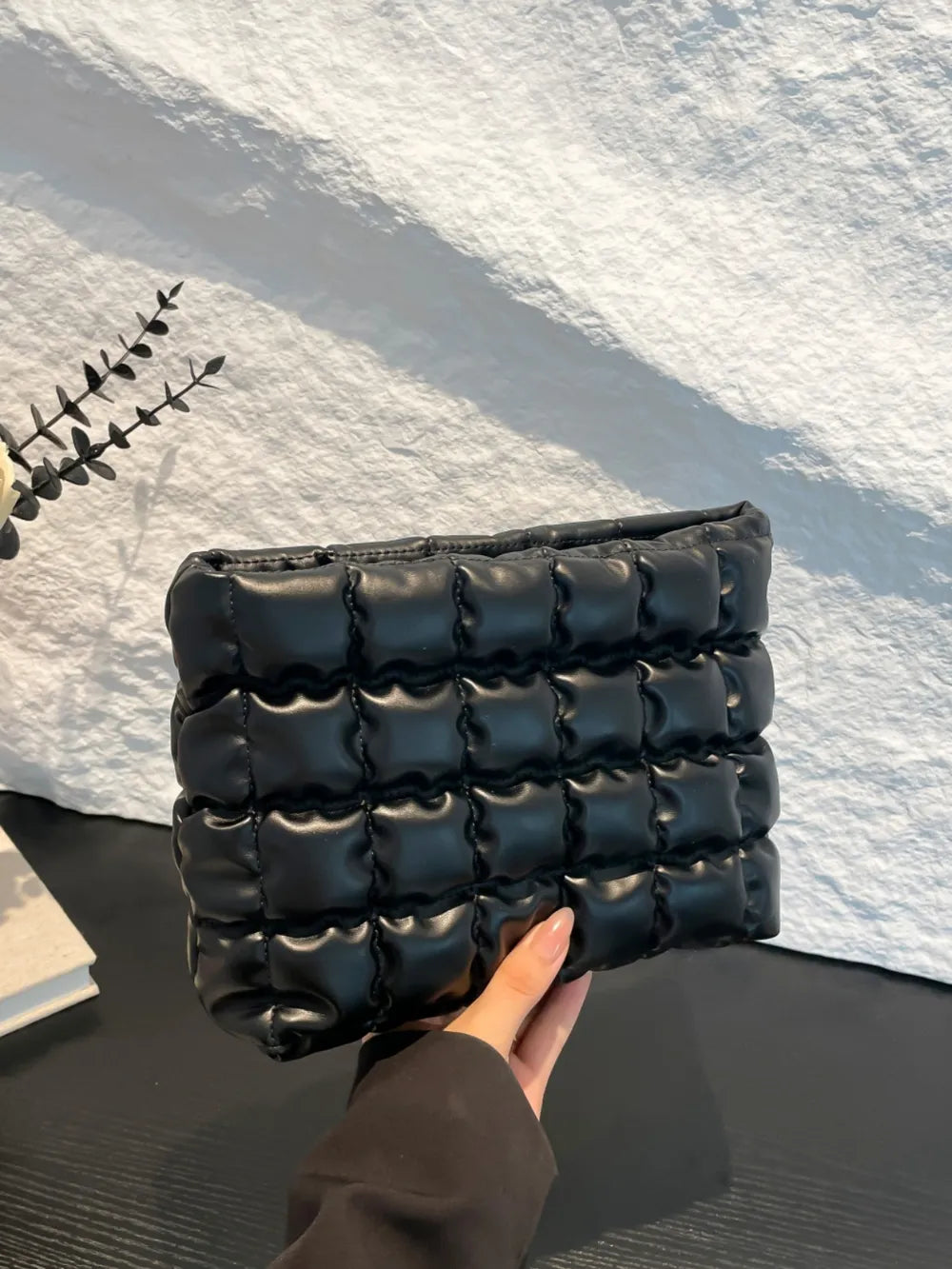 Quilted Plaid Clutch with Zipper - LaTezza Online Shop