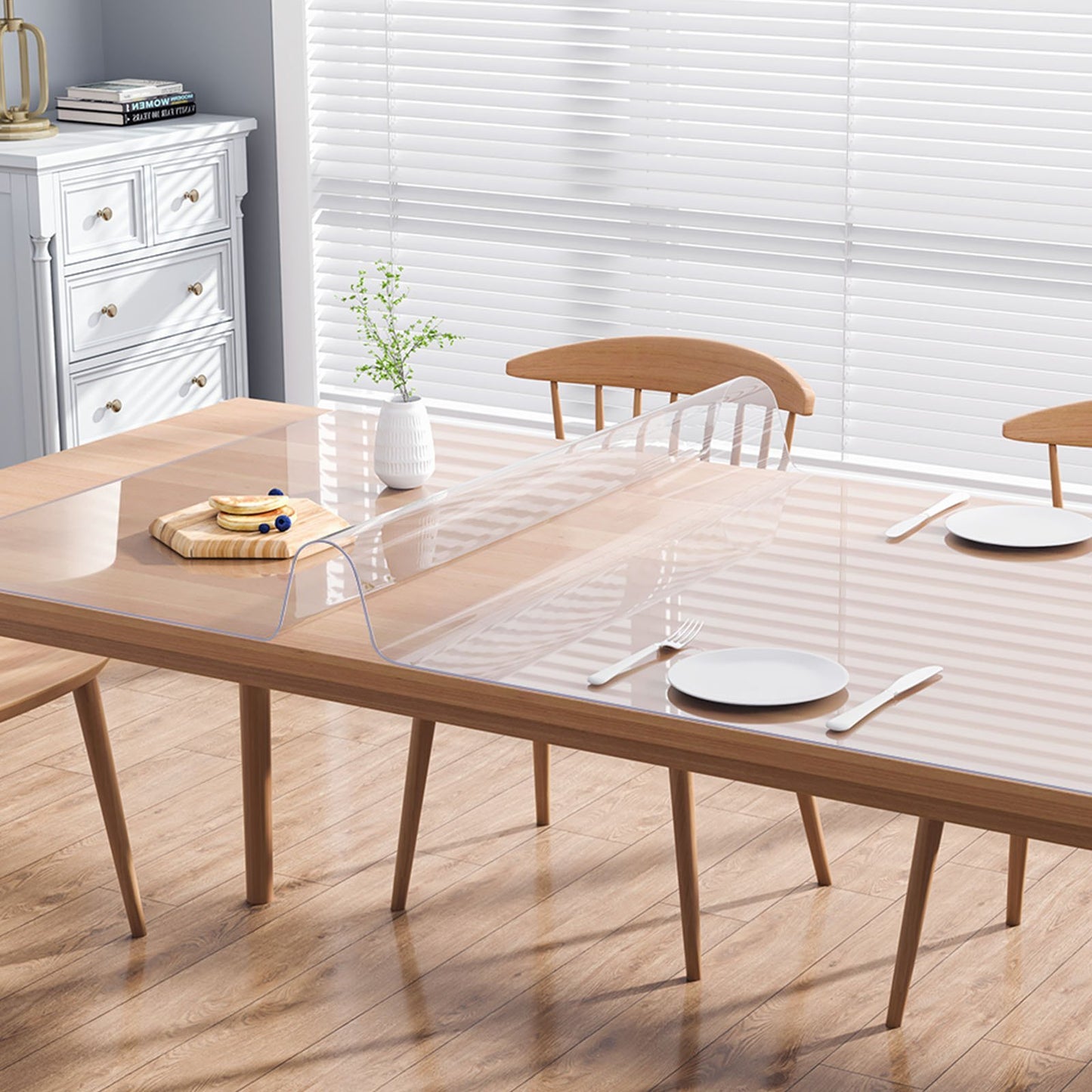 VEVOR Clear Table Cover Protector, Table Cover, 1.5 Mm Thick PVC Plastic Tablecloth, Waterproof Desktop Protector For Writing Desk, Coffee Table, Dining Room Table - LaTezza Online Shop