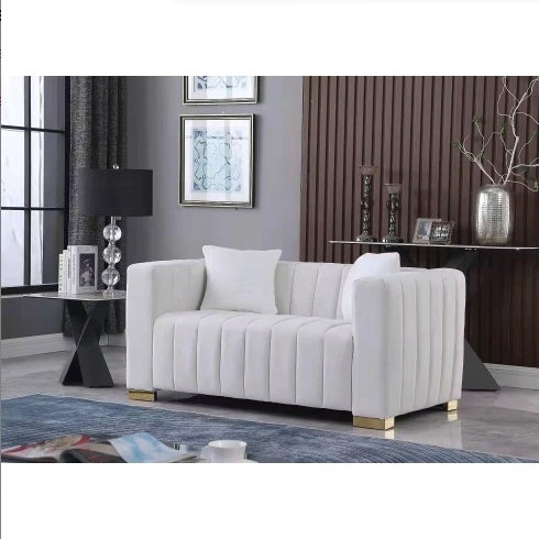 A Modern Channel Sofa Take On A Traditional Chesterfield,Grey Color,loveseater - LaTezza Online Shop