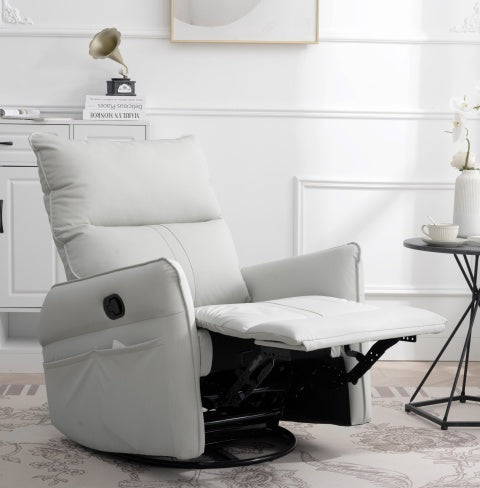 Modern Small Swing Swivel Recliner Bedroom Chair - LaTezza Online Shop